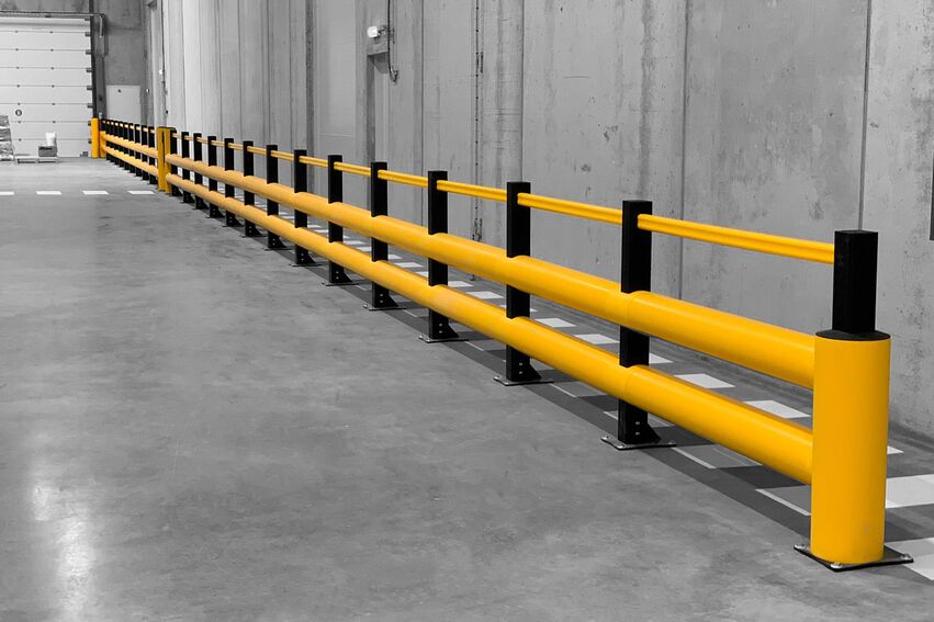 Boplan FLEX IMPACT® TB 400 DOUBLE PLUS in einer realen Umgebung - Rammschutzplanke