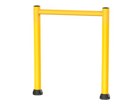 Render di un GOAL POST 200B giallo - Limitatore di altezza su sfondo bianco