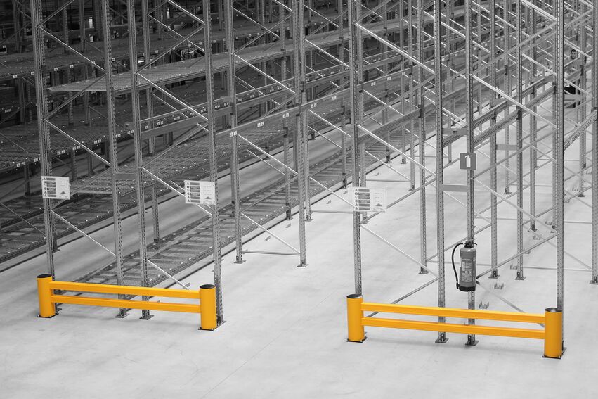 Boplan FLEX IMPACT® RE RACK END en un ambiente real - Protectores de estanterías