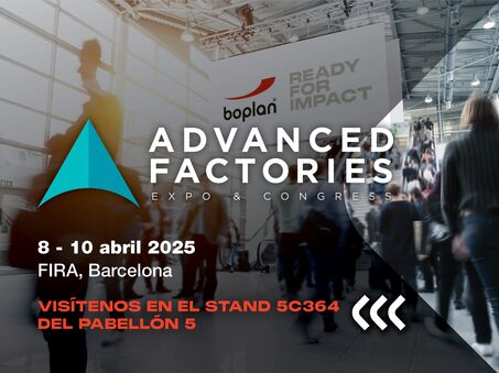 Imagen de la participación en una exposición de Advanced Factories en Barcelona, España
