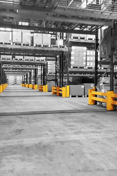 Boplan FLEX IMPACT® RE RACK END in a live setting - Rack protection