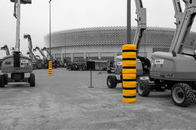 Boplan jaune KP PROTECTOR dans un entrepôt de TVH Equipment
