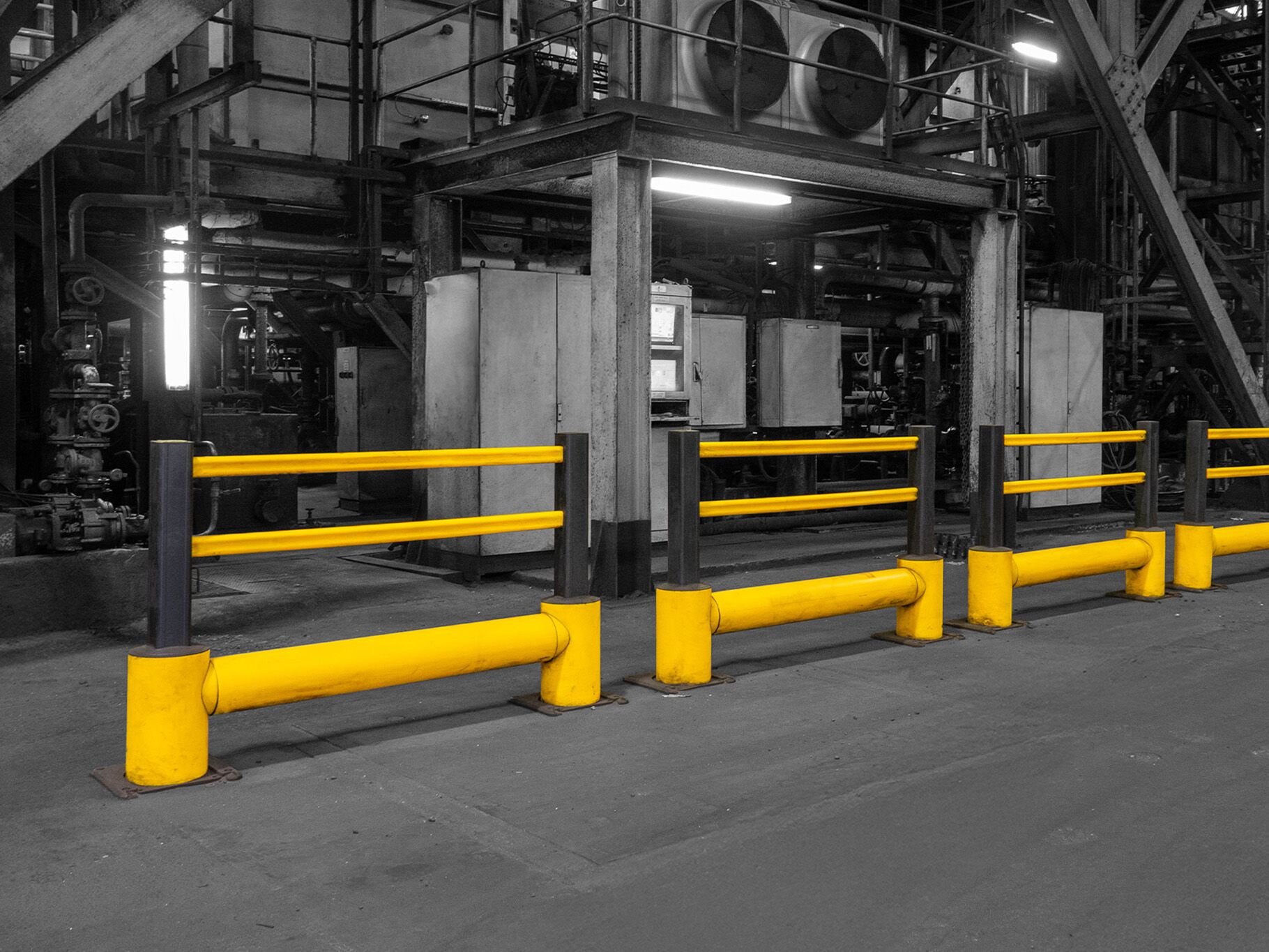 Gelber Boplan TB 400 PLUS, REMOVABLE BASEPLATE in einer industriellen Umgebung