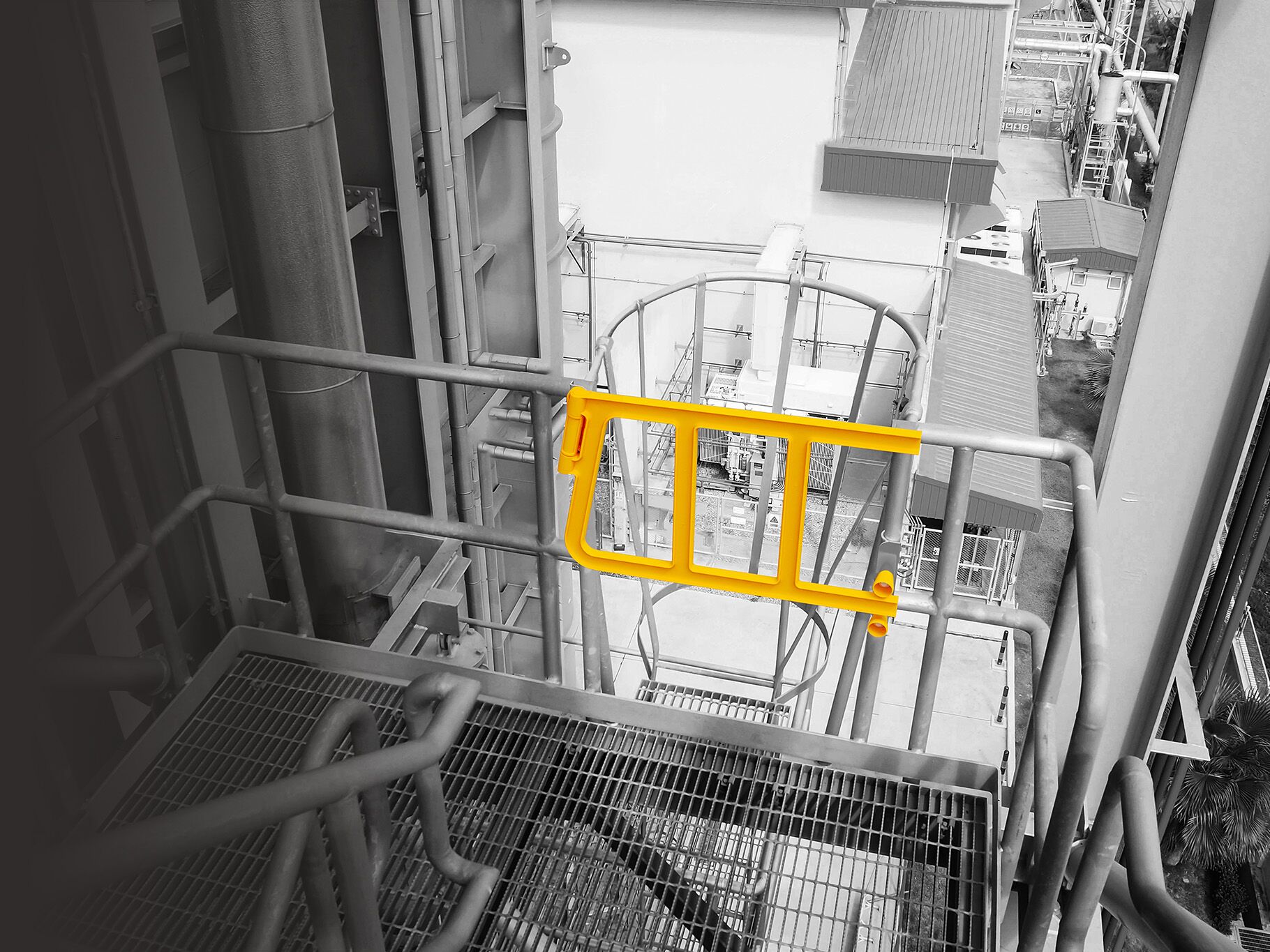 Picture of a Boplan DOUBLE AXES GATE for robust fall protection