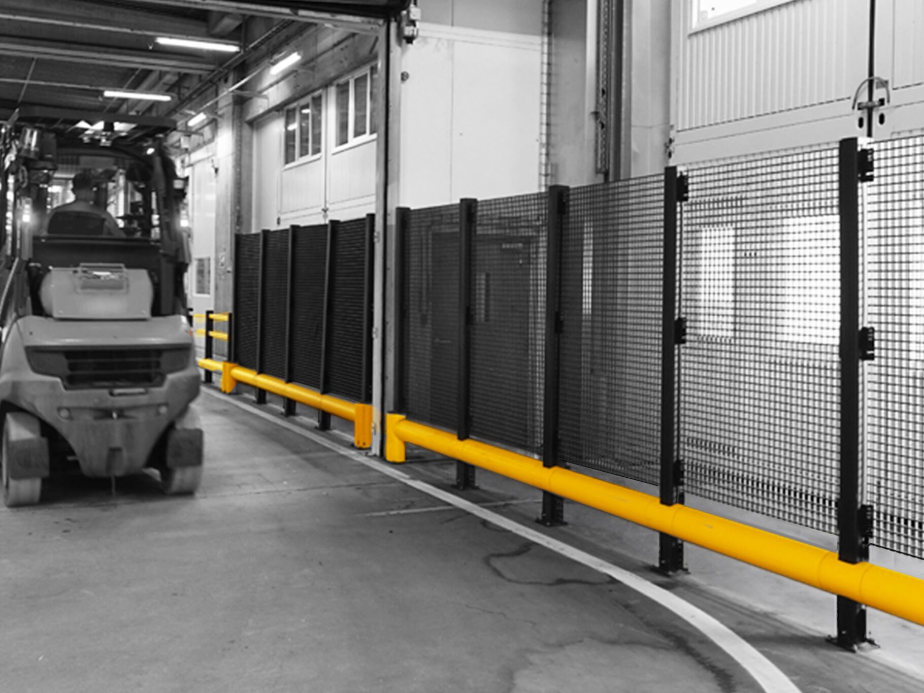 Boplan FLEX IMPACT® TB 400 Plus Fence dans un environnement industriel