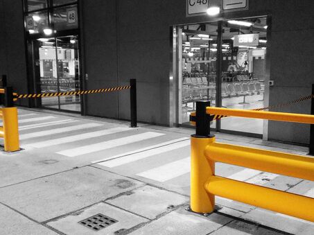 Boplan FLEX IMPACT® BB BELT BARRIER in un ambiente vivo - Cancello di sicurezza