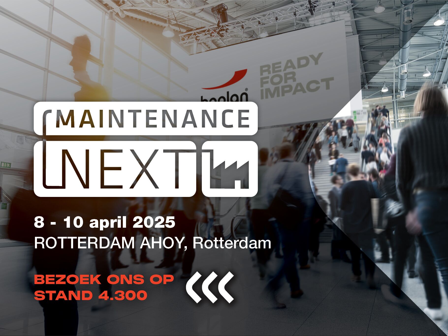 Foto van een deelname van Boplan aan de beurs Maintenance Next in Rotterdam, Nederland