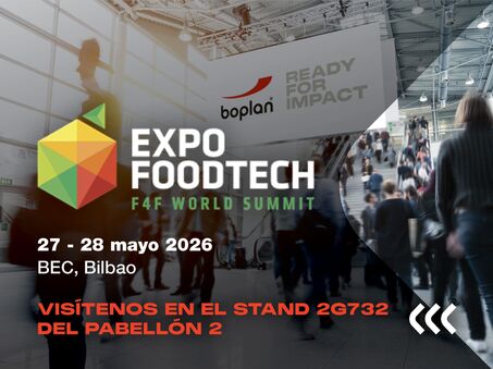 Imagen de la participación en una exposición de Expo FoodTech en Bilbao, España