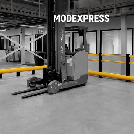 Yellow Boplan TB 400 PLUS and TB 400 in Modexpress factory