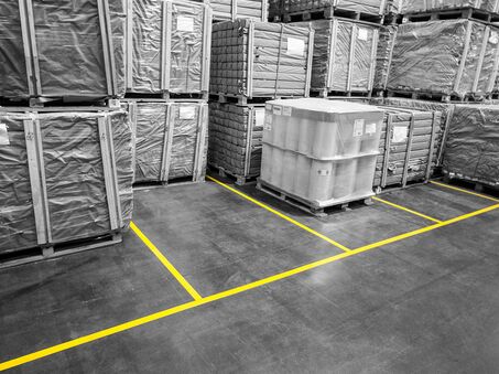 Boplan FLEX IMPACT® LINE PLAN UNI in einer realen Umgebung - Bodenmarkierungsband