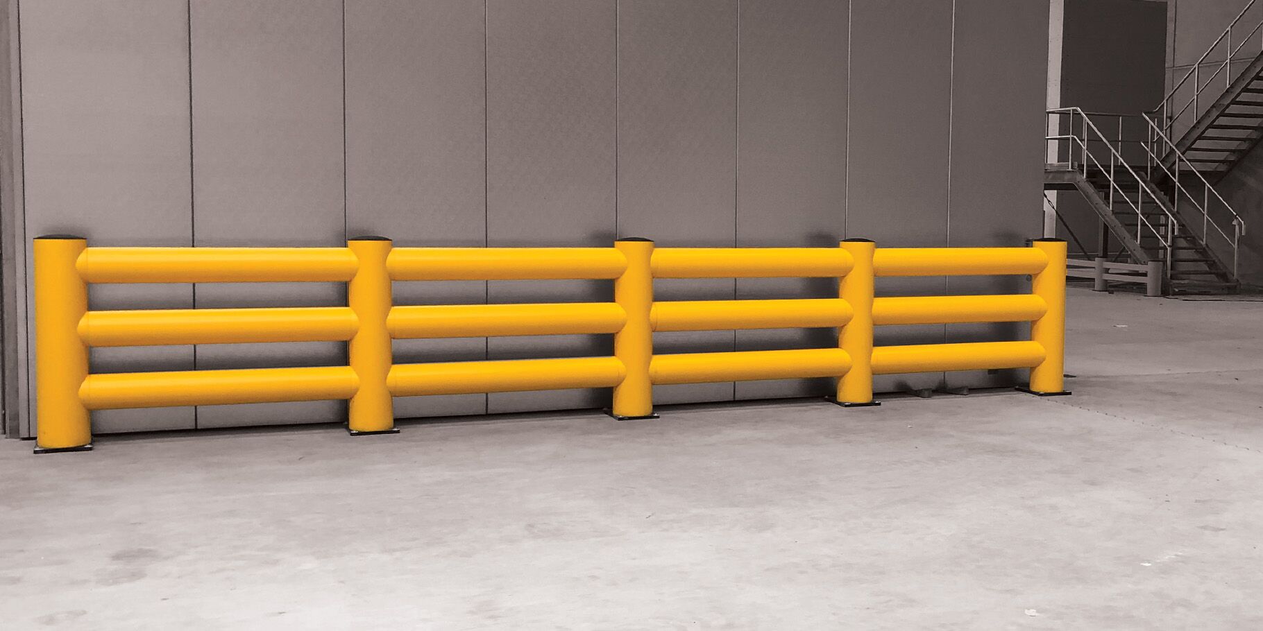 Boplan FLEX IMPACT® TB SUPER TRIPLE in einer realen Umgebung - Rammschutzplanke