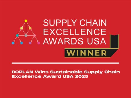 Header image of Boplan winning the Sustainable Supply Chain Excellence Award USA 2025
