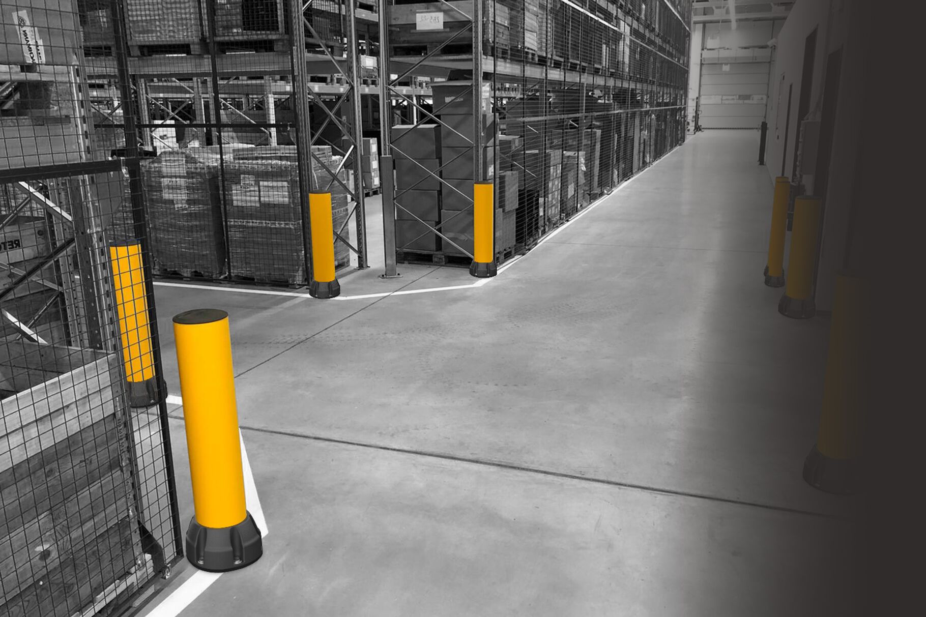 Photo d'une borne FLEX IMPACT® de Boplan pour protéger les infrastructures de valeur 