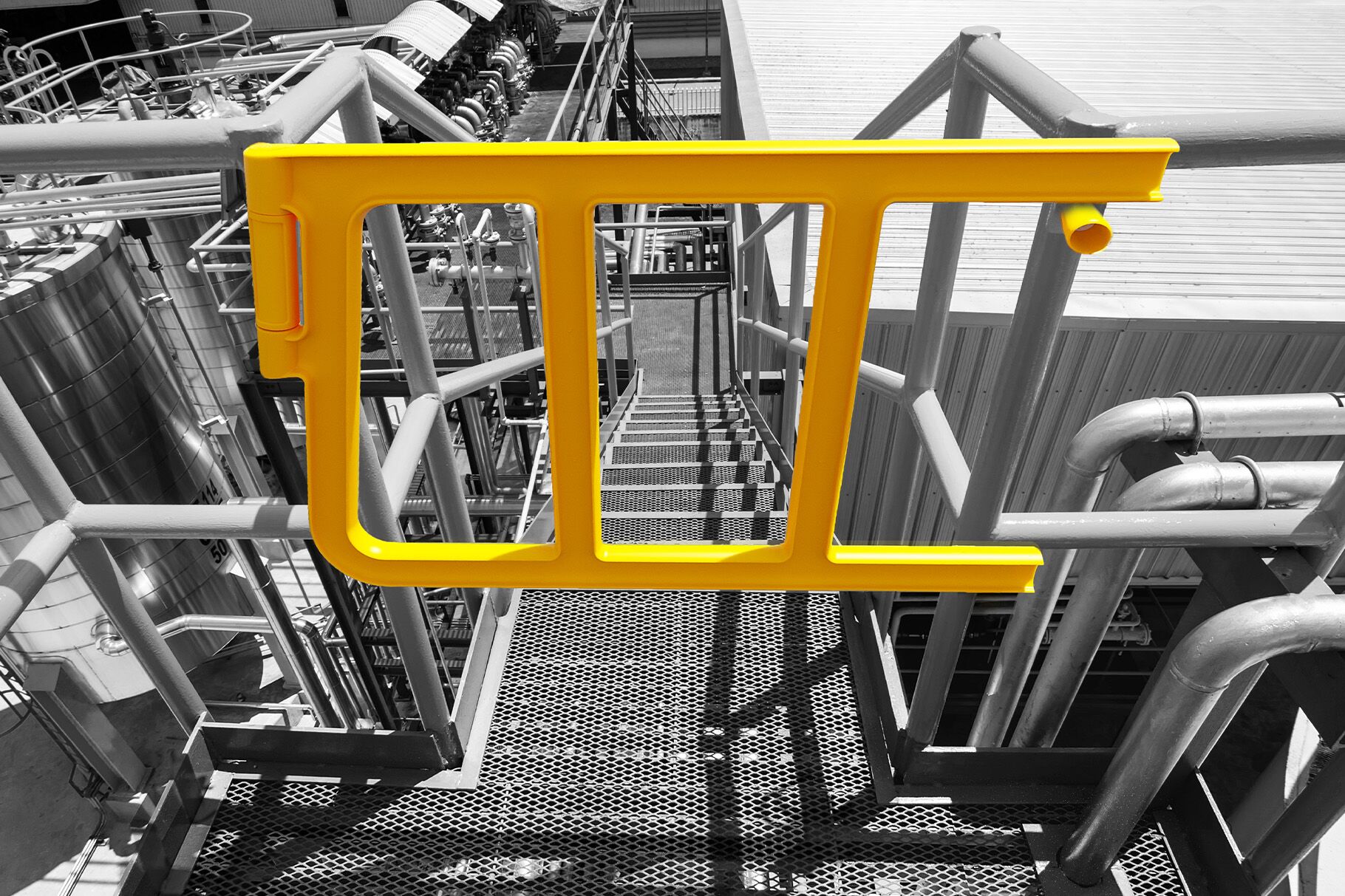 Boplan Double AXES GATE in a live setting - Safety gate