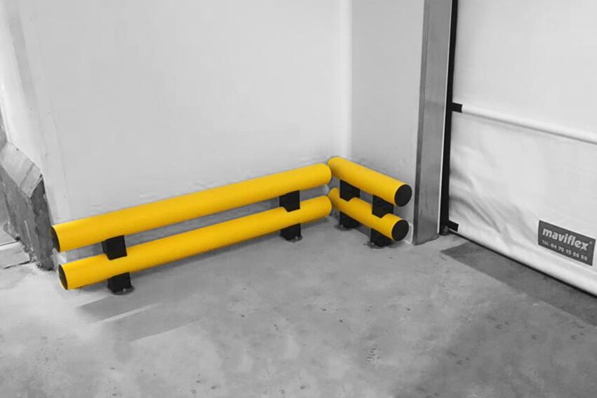 Boplan FLEX IMPACT® TB MINI DOUBLE in einer realen Umgebung - Rammschutzplanke