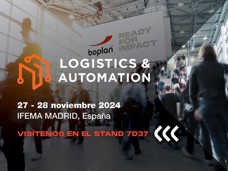 Imagen de la participación en una exposición de Logistics & Automation en Madrid, España