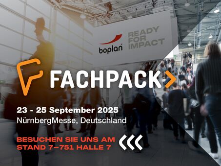 Bild einer Boplan-Ausstellungsbeteiligung auf der Fachpack in Nürnberg, Deutschland
