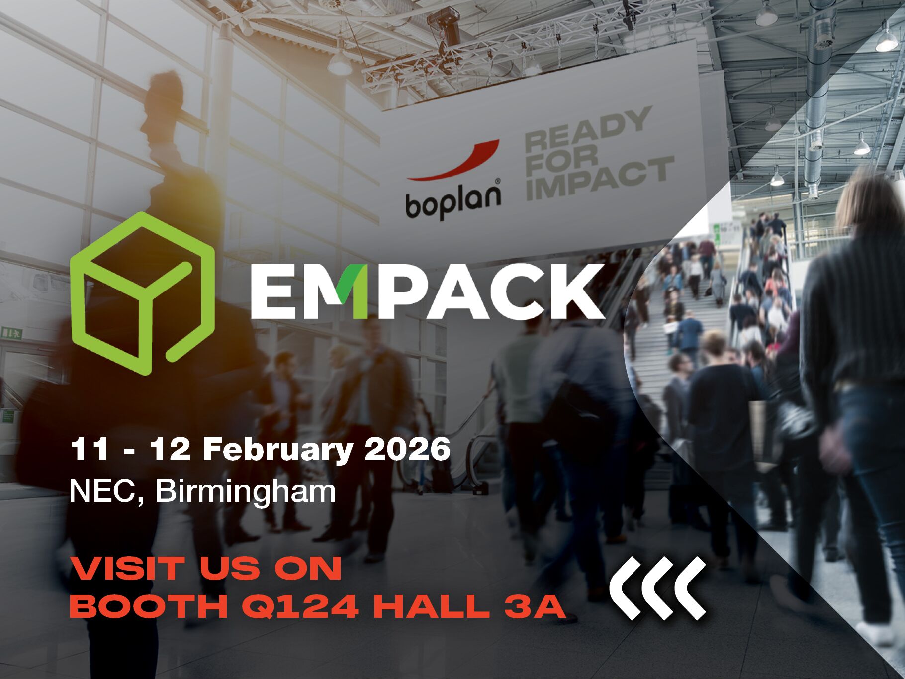 Picture of a Boplan exhibition participation at Empack in Birmingham, United Kingdom