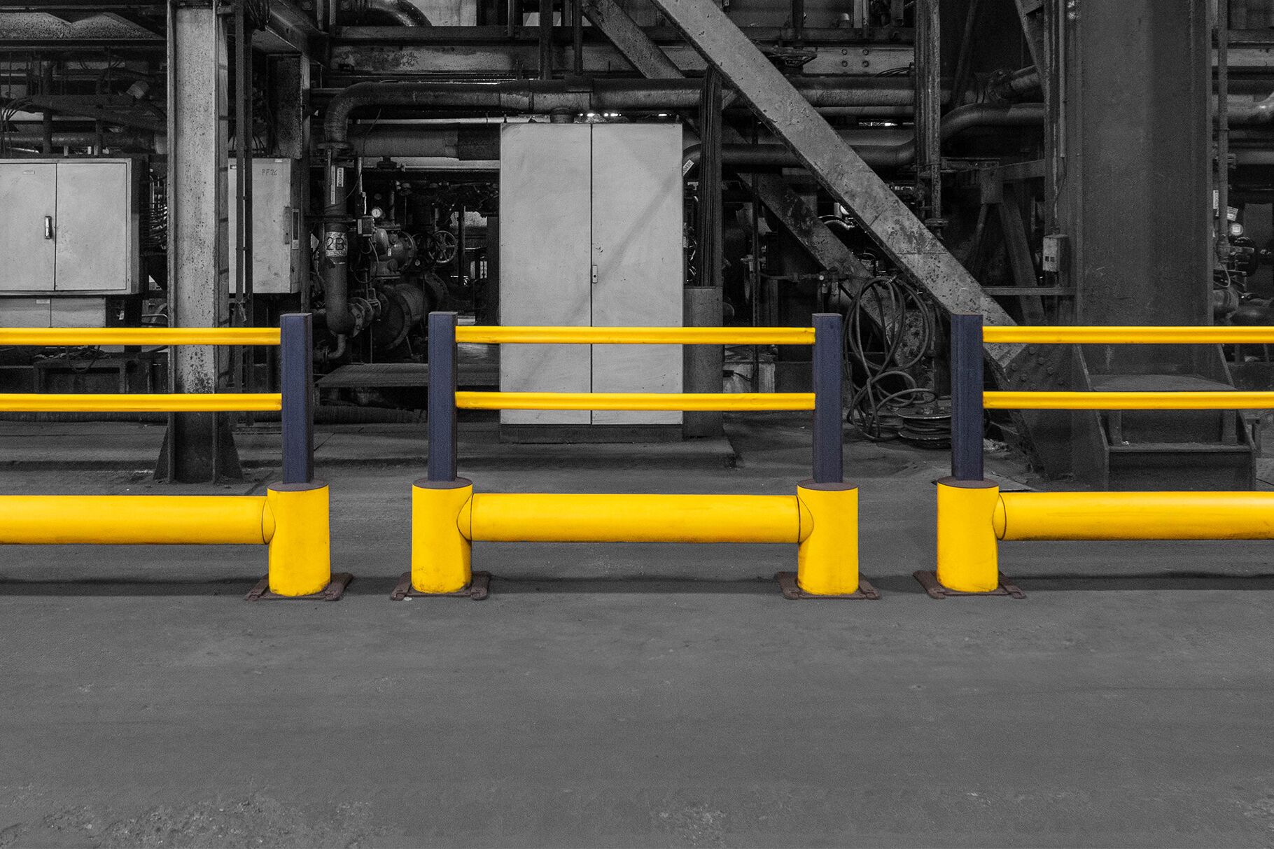 Boplan TB 400 PLUS amarillo en una instalación de Arcelor Mittal