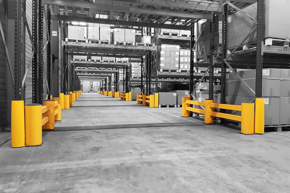 Boplan FLEX IMPACT® RB Rackbull et RE Rack End dans un environnement industriel