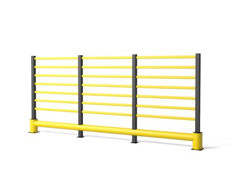 Render van een gele TB 400 GRILL - Aanrijdbeveiliging tegen een witte achtergrond