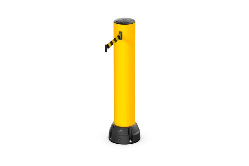 Render di un BO BELT giallo - Dissuasore su sfondo bianco