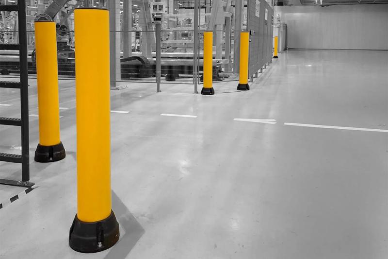 Boplan jaune BO200R dans une installation BMW
