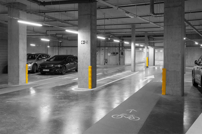 Boplan jaune CP CORNER PROTECTOR dans un entrepôt de TVH Equipment

