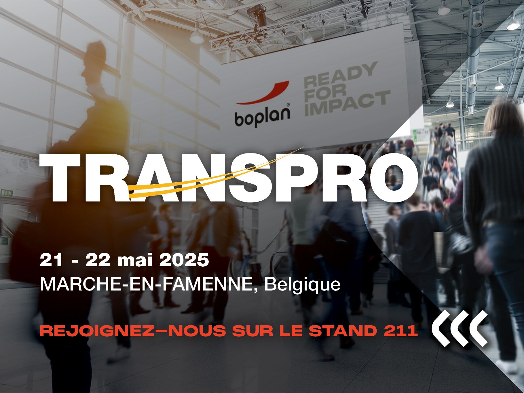 Photo d&#039;une participation à l&#039;exposition de Boplan au Transpro à Marche-en-Famenne, Belgique

