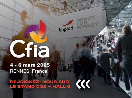 Photo d'une participation à l'exposition de Boplan au CFIA à Rennes, France