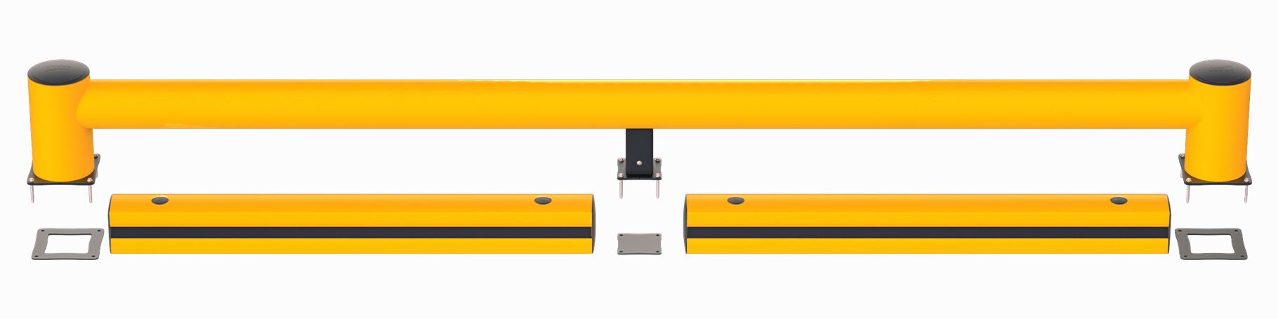 Render van een TB 400 en FLIP200F productcombinatie - Veiligheidsplinten
