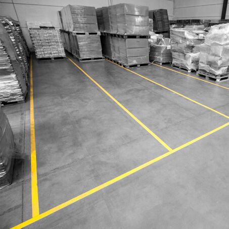 Boplan FLEX IMPACT® LINE PLAN UNI dal vivo - Nastro segnaletico per pavimenti