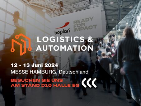 Bild einer Boplan-Ausstellungsbeteiligung auf der Logistics & Automation in Hamburg, Deutschland
