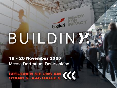 Foto einer Boplan-Messeteilnahme auf der BuildinX in Dortmund, Deutschland
