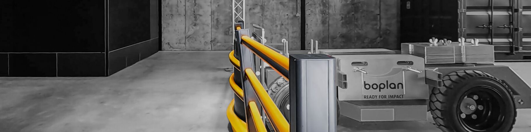 Gele Boplan FLIP 200F PLUS in een industriële omgeving