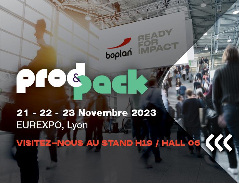Photo d'une participation à l'exposition de Boplan au Prod&Pack à Lyon, France