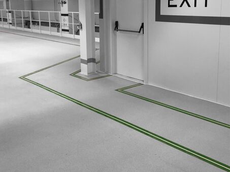 Boplan FLEX IMPACT® LINE PLAN CENTER in einer realen Umgebung - Bodenmarkierungsband