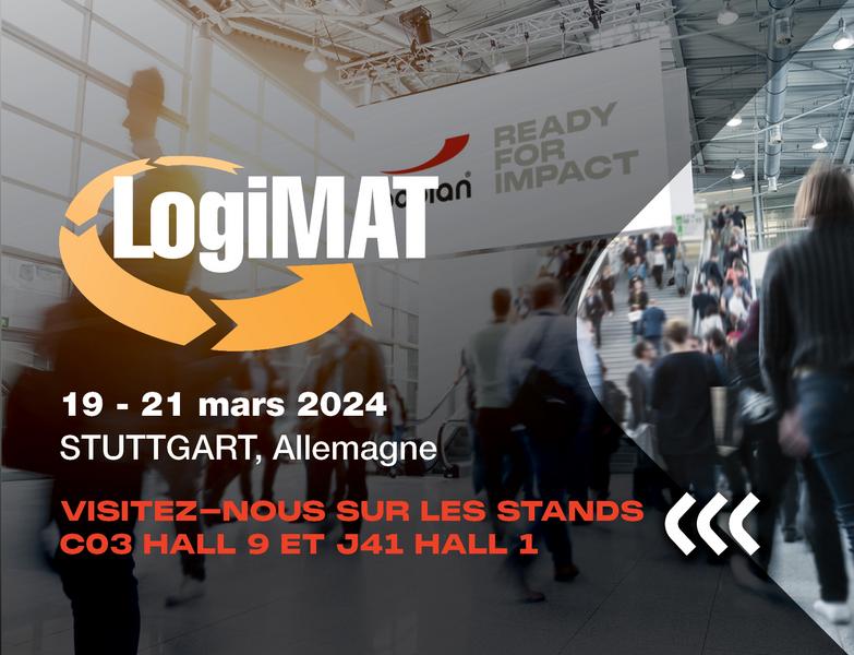 Photo d'une participation à l'exposition de Boplan au LogiMAT à Stuttgart, Allemagne