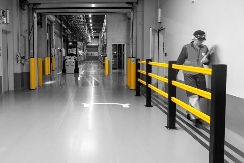 Boplan HP PLUS, BO IMPACT amarillo en una instalación de Belcolade