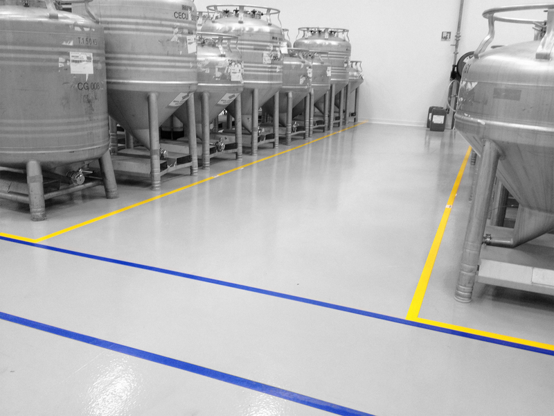 Boplan FLEX IMPACT® LINE PLAN UNI in a live setting - Floor marking tape