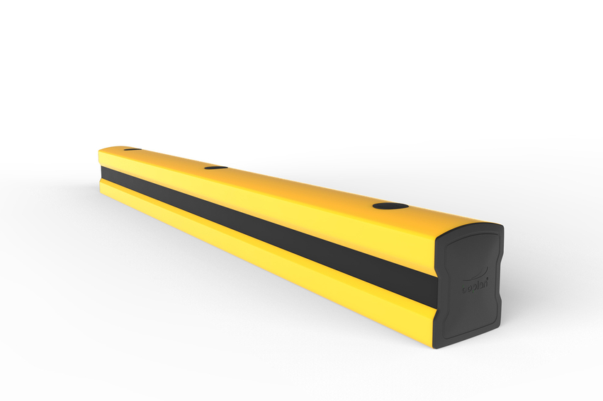 Render van een gele FLIP 200F - Veiligheidsplinten tegen een witte achtergrond