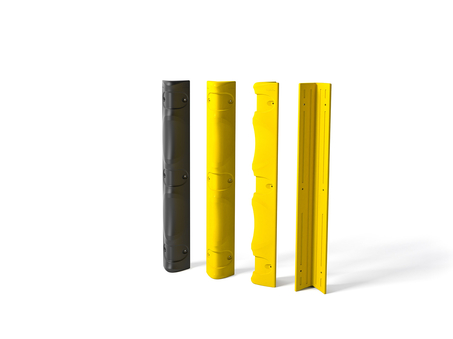 Render of a yellow CORNER PROTECTOR - Corner protection on a white background