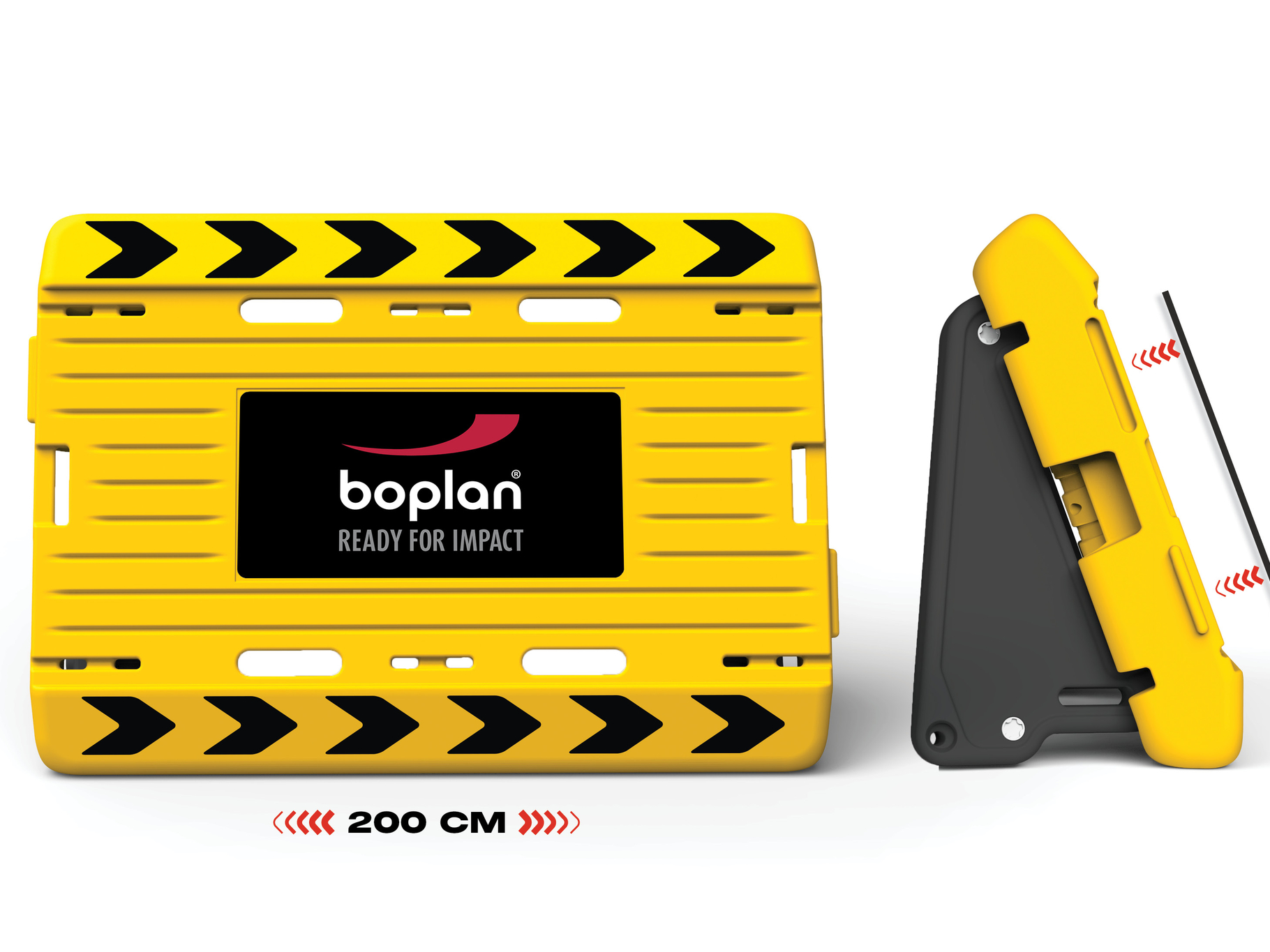 Render of the Boplan Race Barrier with its specifications