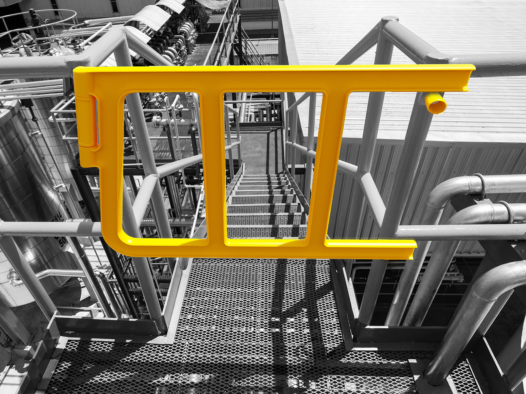 Boplan FLEX IMPACT® Double Axes Gate in een industriële omgeving