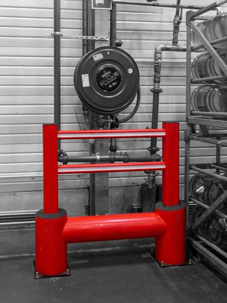 Boplan TB 400 PLUS rojo en una instalación de Belcolade
