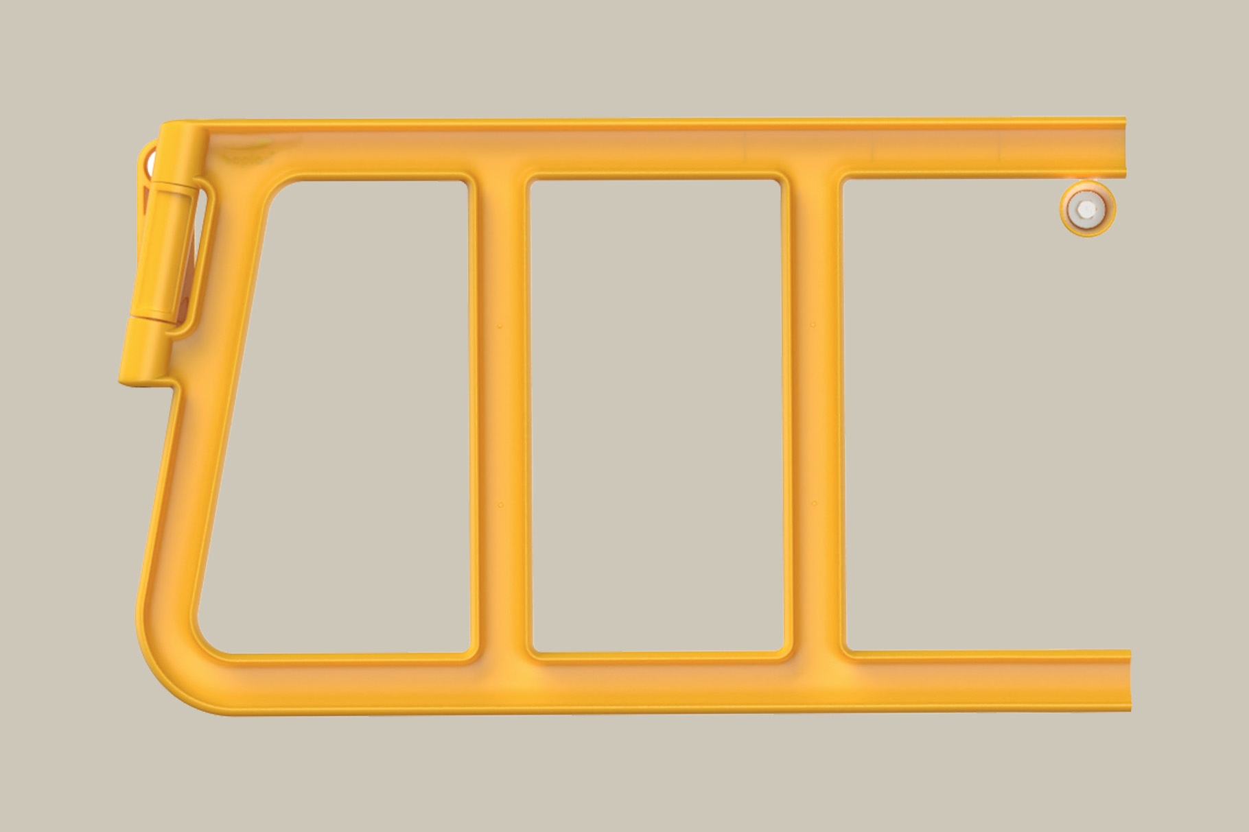 Render van een gele Boplan Double AXES GATE