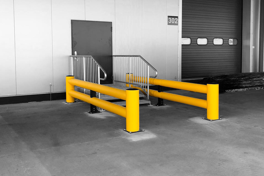 Boplan FLEX IMPACT® TB 400 DOUBLE in a live setting - safety barriers
