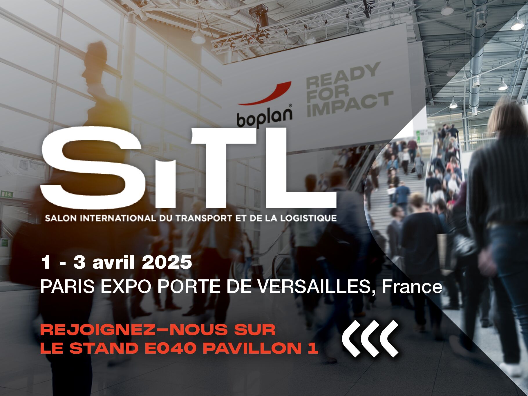 Photo d&#039;une participation à l&#039;exposition de Boplan au SITL à Paris, France
