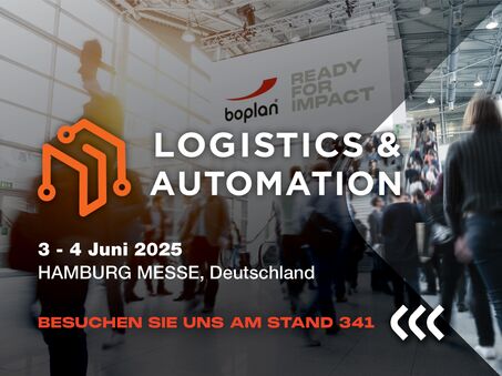 Bild einer Boplan-Ausstellungsbeteiligung auf der Logistics &amp; Automation in Hamburg, Deutschland
