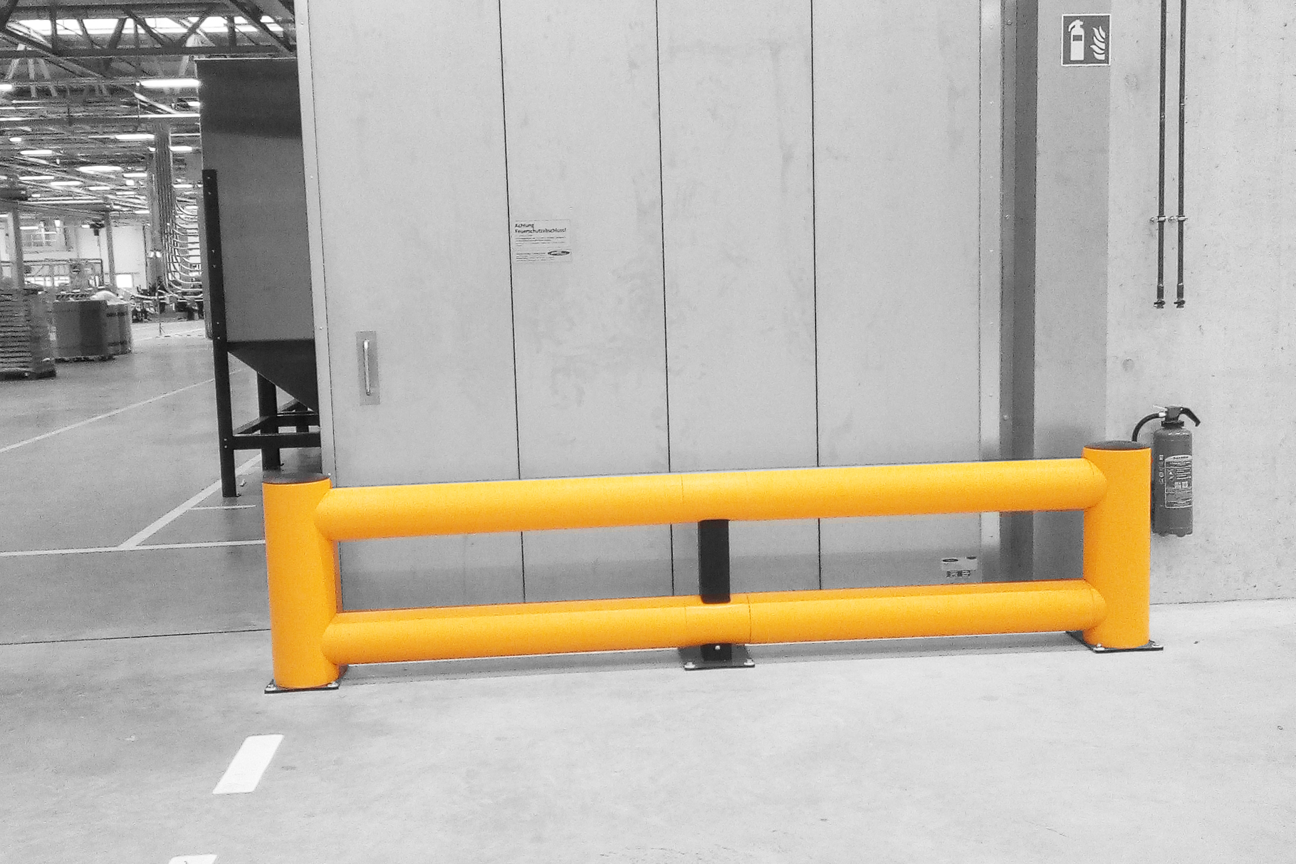 Boplan FLEX IMPACT® TB 260 Double in a live setting - safety barriers